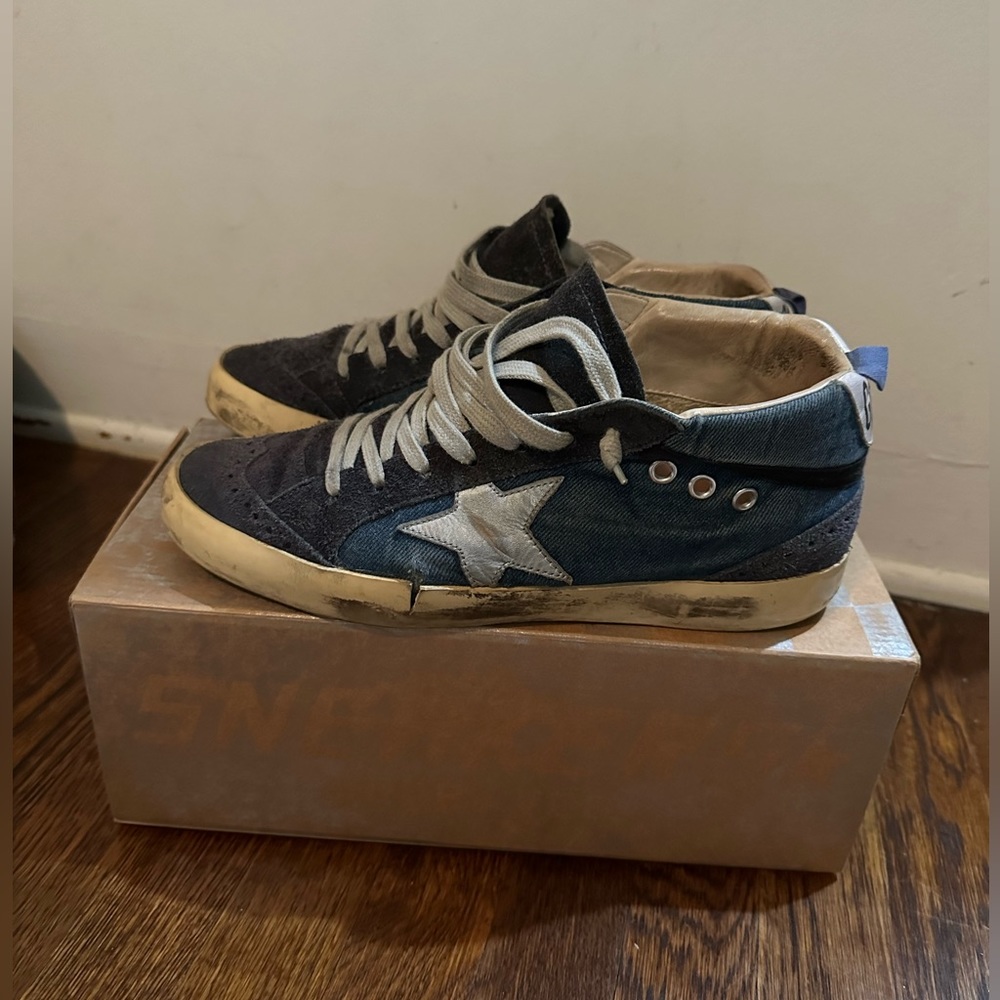 Golden Goose Sneakers Mid Star Col A5 Navy/Denim